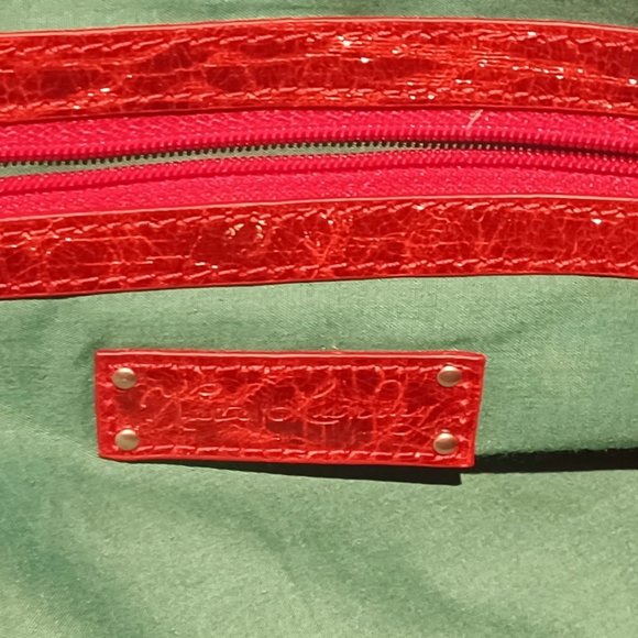 Kate Landry Large Faux Crocodile Shoulder Bag Purse - Picture 5 of 6